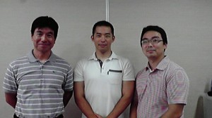 3人の講師の方々。左から神代幸介さん（日大ヨット部）、日座悟志さん、笹生和泰さん